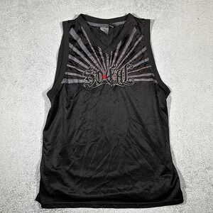 So Cal Y2K No Fear Men's American Sleeveless Jersey Tank Top Black XXL #2135